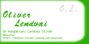 oliver lendvai business card